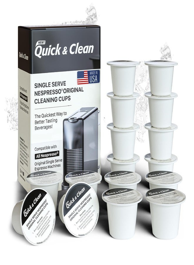 QUICK CLEAN Quick & Clean 16-Pack Cleaning Pods Compatible with Nespresso Original Single Serve Espresso Machines - Removes Stains, Non-Toxic and Eco-Friendly - Image 1